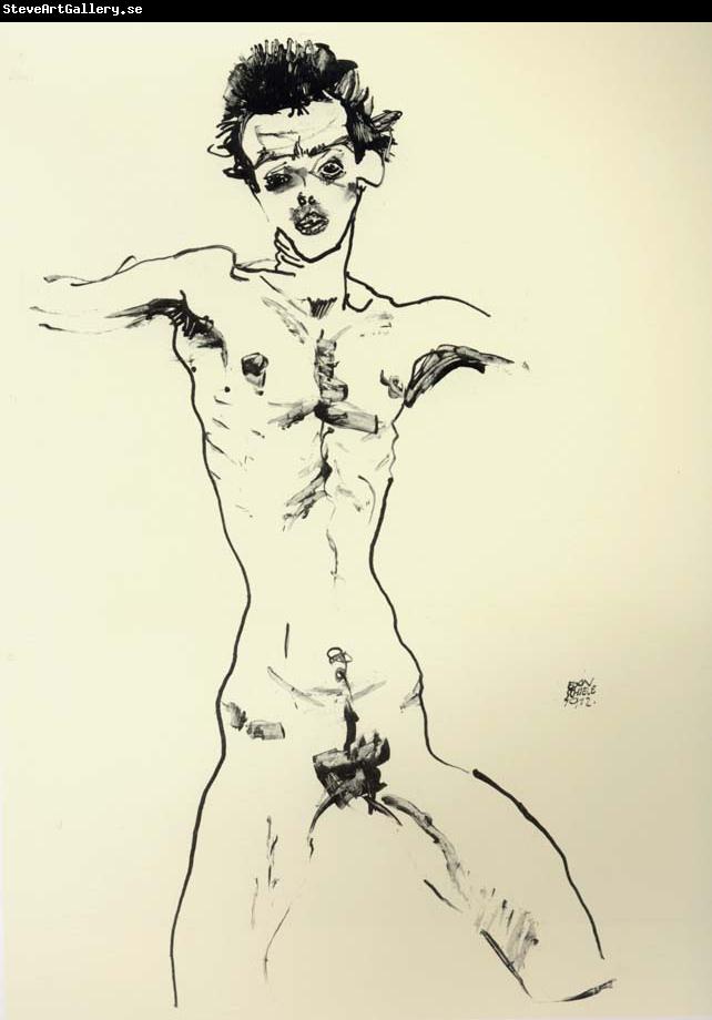 Egon Schiele Nude Self Portrait